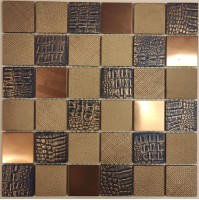 Мозаика Pixmosaic Керамическая мозаика Золотая 4.8x4.8 30x30 KG4805