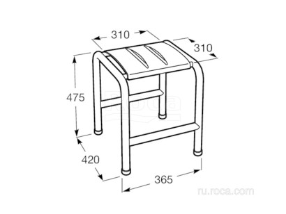 Стул для душа Roca Access Comfort 42x36.5x47.5 816914009