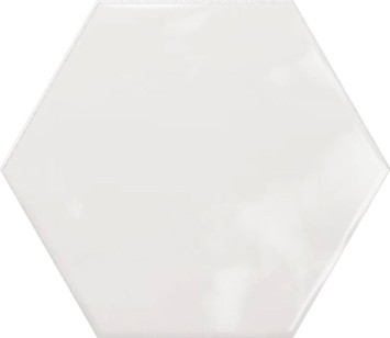 Плитка Ribesalbes Ceramica Geometry Hex White Glossy 15x17.3 настенная PT03134