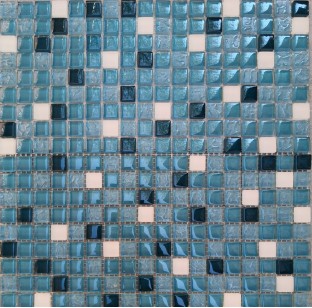 Мозаика Pixmosaic Glass Бирюзовая 1.5x1.5 30x30 МС 2082