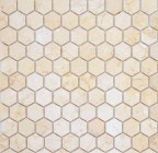 Мозаика Caramelle Mosaic Pietrine Hexagonal Botticino Mat hex 28.5x30.5