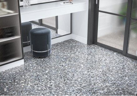 Керамогранит Kutahya Seramik Terrazzo Antrasit Rektifiye 80x80 55014066R