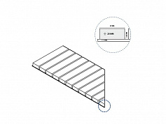 Решетка Room Х2 Black Griglia Stream 20 Sx