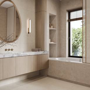 Керамогранит Buono Ceramica Terrazzo Light Ivory 60x120 THS4804M