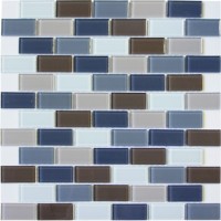Мозаика Pixmosaic Crystal Glass Серо-бежевая 32.7x32.7 DM 103