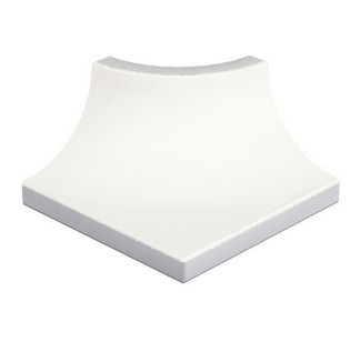 Pool Tile Radial External Corner White Anti-Slip