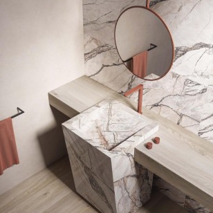 Керамогранит Flaviker Supreme Hedonism Quarzite Sky Soft 3d Rett 120x280 PF60017230
