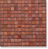 Мозаика Art and Natura Ceramica Marble Mosaic Red Travertine 1.5x1.5 30.5x30.5