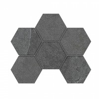 Мозаика Estima Luna Anthracite Hexagon неполированная 25x28.5 LN03/TE03