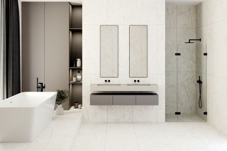 Керамогранит Pieza Ceramica Bianco End Grey Карвинг 60x120 BI006012C