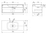 Раковина из литьевого мрамора накладная Cezares Titan 120x53 TITAN-1200-LVB