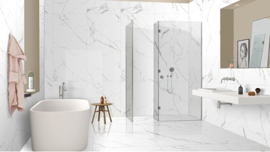 Керамогранит Global Tile Arrow Белый 60x120 GT1206012703PSiR