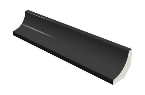 Pool Tile Radial Internal Black Smooth