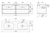 База под двойную раковину Cezares Titan 160x53x55 Camel TITAN-II-1600/530-4C-CAM