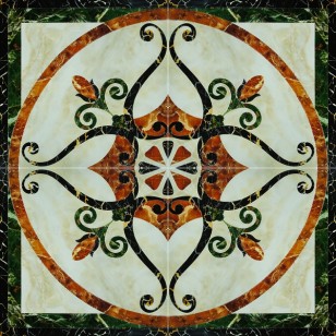 Панно Infinity Ceramic Tiles Castello Fronzola Roseton Crema 120x120 (60x60x4)