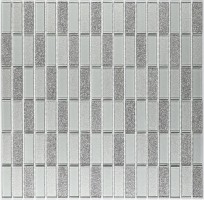 Стеклянная мозаика Bonaparte Silver Light 1.5x4.8 30x30.5