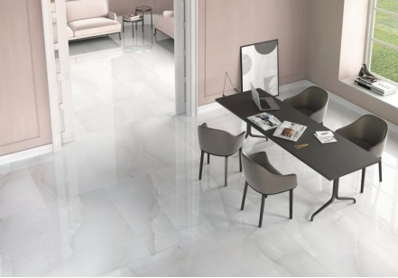 Керамогранит Ceradim Onyx Royal Cloud светло-серый полированный 60x60