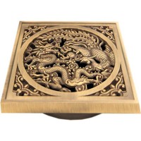 Решетка для трапа Bronze de Luxe Дракон 10x10 21986 Бронза