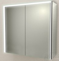 Зеркальный шкаф с LED подсветкой дверей и розеткой Cezares 90x70x20 84253