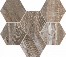 Мозаика Estima Spanish Wood Old Grey Hexagon неполированная 25x28.5 SP03