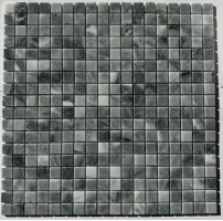 Мозаика Pixmosaic Каменная мозаика из мрамора Ice Grey на сетке 30.5x30.5 PIX334