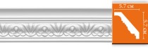 Плинтус потолочный с рисунком Decomaster 95609F гибкий (52x56x2400 мм)
