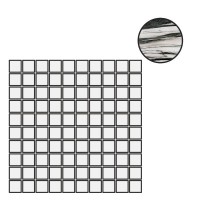 Мозаика Floor Gres B and W Marble Fall High Glossy Mosaico 3x3 30x30 767384