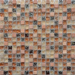 Мозаика Pixmosaic Glass Бежевая 1.5x1.5 30x30 GS091B