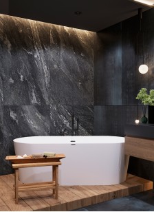 Керамогранит Global Tile Ultra Черный 60x120 GT1206019705MDGR