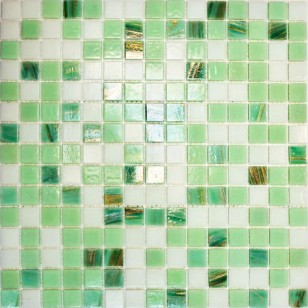 Мозаика Pixmosaic Glass Зелёный Микс 2x2 32.7x32.7 HK-17