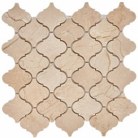 Мозаика Pixmosaic Каменная мозаика из мрамора Cream Marfil на сетке 30.5x31.5 PIX292