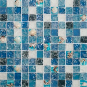 Мозаика Pixmosaic Glass Голубая 2.3x2.3 30x30 SZ002