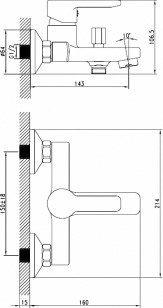 Смеситель для ванны Iddis Sena SENSB00i02WA