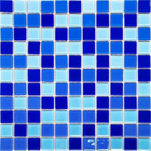 Мозаика Pixmosaic Glass Стекляная Синяя 2.5х2.5 30x30 С9031