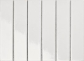 Мозаика Porcelain Mosaic Strip Белая глянцевая 4.5x19.5 19.5x28.8 Y45P701