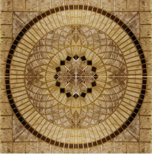 Панно Infinity Ceramic Tiles Rimini Roseton Beige (Розетон Из 4-Х Частей) 120x120