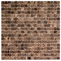 Мозаика Pixmosaic Каменная мозаика из мрамора Dark Emperador на сетке 30.5x30.5 PIX304