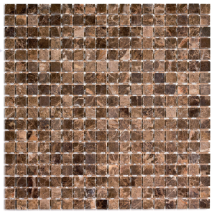 Мозаика Pixmosaic Каменная мозаика из мрамора Dark Emperador на сетке 30.5x30.5 PIX304