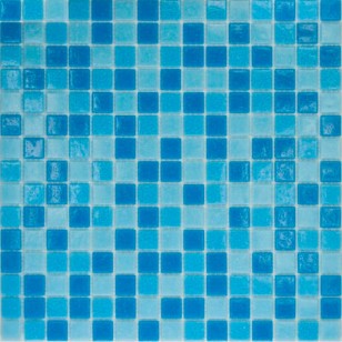 Мозаика Pixmosaic Каменная мозаика Голубой Микс 32.7x32.7 MC123