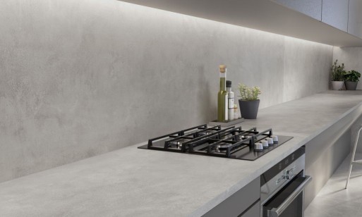 Керамогранит Janye Slab Microcement Glossy Putty White Text 120x270 JA3012M