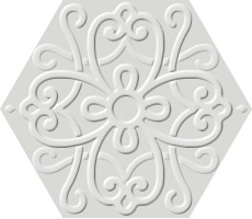 Керамогранит ITT Ceramic Flora Hexa White 23.2x26.7