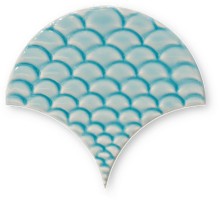 Плитка Maritima Ceramics Escama Relieve Azul 14x16 настенная