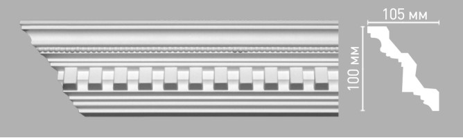 Плинтус потолочный Decomaster 95101/24 (105x100x2400 мм)