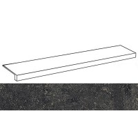 Ступень Italon Room Stone Black Scalino Front Cer фронтальная 33x120 620070001230