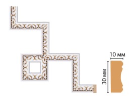 Декоративный угловой элемент Decomaster 165-3-118 (300x300 мм)
