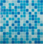 Мозаика NSmosaic Econom Series стекло бело-сине-голубой бумага 2х2 32.7x32.7 MIX2