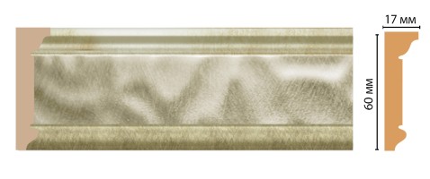 Карниз потолочный Decomaster D216-373 (60x17x2400 мм)