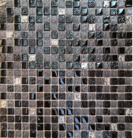Мозаика Pixmosaic Glass Микс Черный 1.5х1.5 30x30 МС 2121