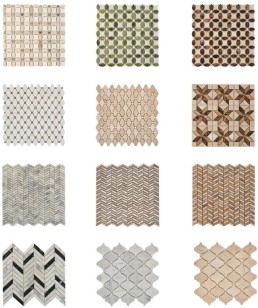Мозаика Pixmosaic Каменная мозаика из мрамора Crema Nova на сетке 30.5x30.5 PIX230