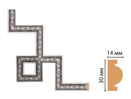 Декоративный угловой элемент Decomaster 157-3-55 (300x300 мм)